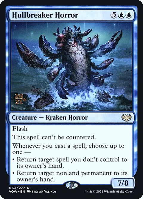 Hullbreaker Horror, card 63s from Innistrad: Crimson Vow Promos
