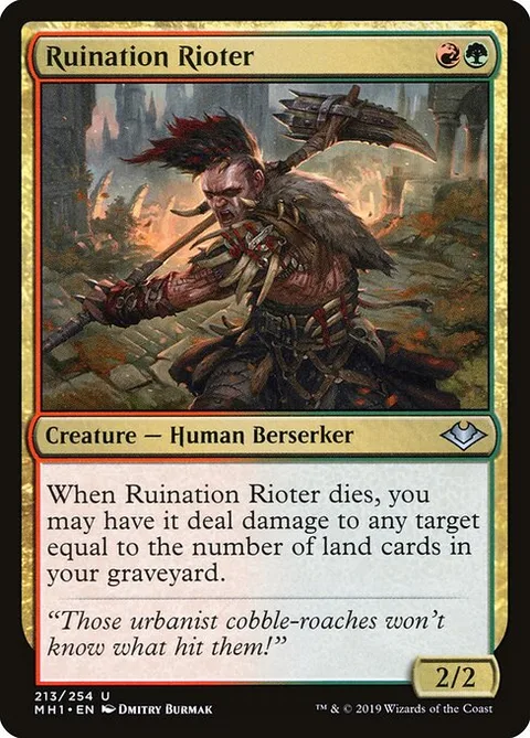 Ruination Rioter, card 213 from Modern Horizons