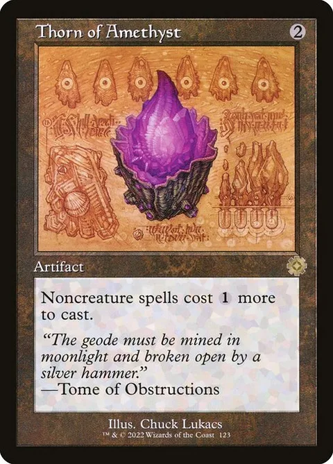 Thorn of Amethyst, card 123 from The Brothers' War Retro Artifacts