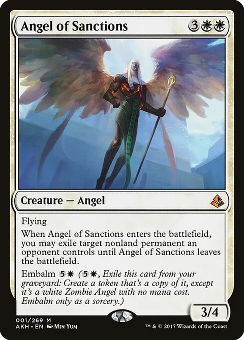 Angel of Sanctions, card 1 from Amonkhet