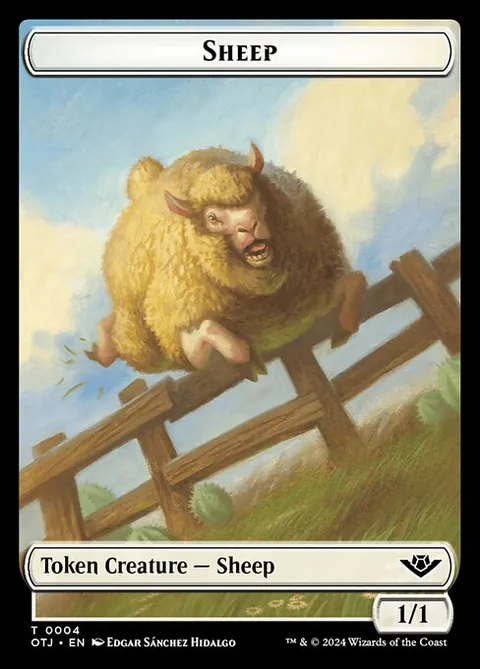 Sheep, carte 4 de Outlaws of Thunder Junction Tokens