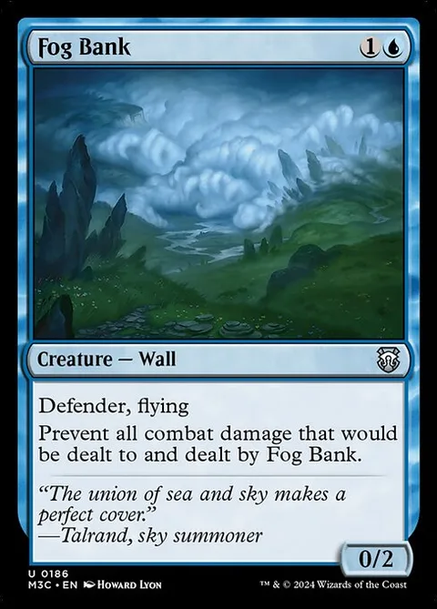 Fog Bank, card 186 from Modern Horizons 3 Commander