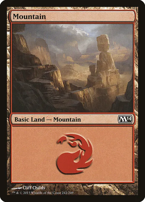 Mountain, card 242 from Magic 2014