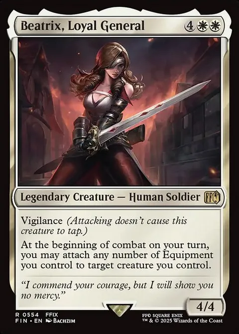 Beatrix, Loyal General, card 554 from Final Fantasy