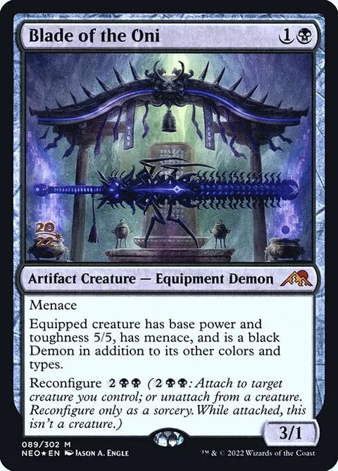 Blade of the Oni, card 89s from Kamigawa: Neon Dynasty Promos