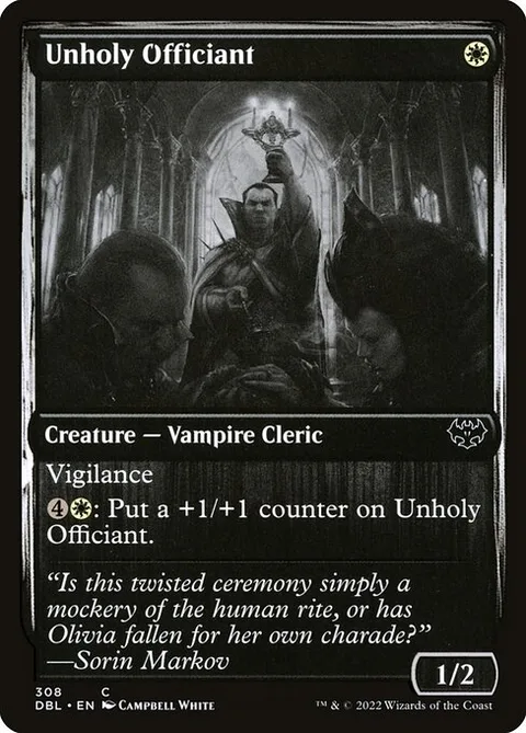 Unholy Officiant, carte 308 de Innistrad: Double Feature