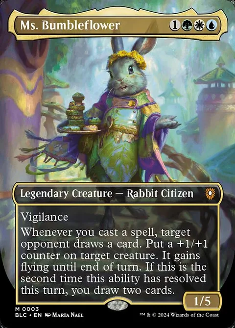 Ms. Bumbleflower, card 3 from Bloomburrow Commander