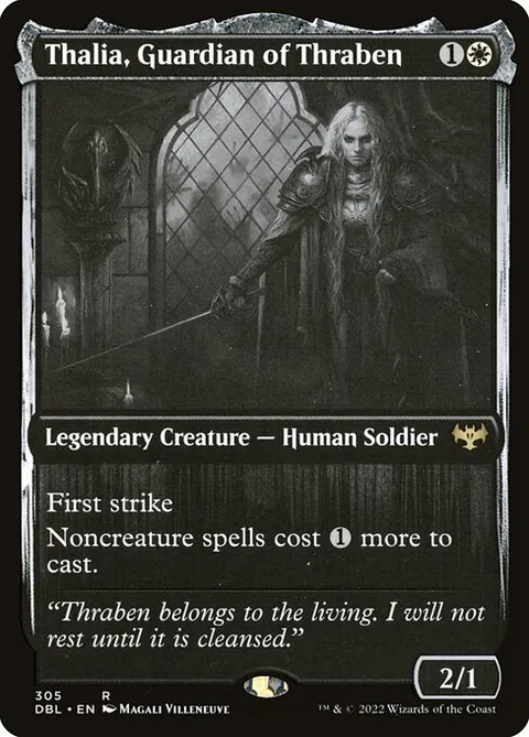 Thalia, Guardian of Thraben, card 305 from Innistrad: Double Feature