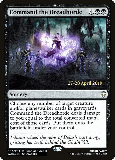 Command the Dreadhorde, carte 82s de War of the Spark Promos