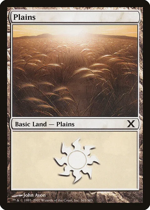 Plains, card 365 from Tenth Edition