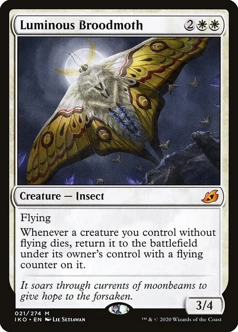 Luminous Broodmoth, card 21 from Ikoria: Lair of Behemoths
