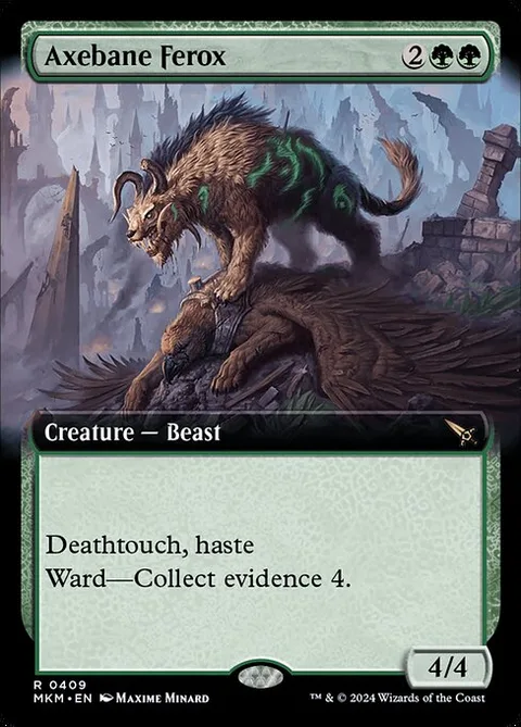 Axebane Ferox, card 409 from Murders at Karlov Manor
