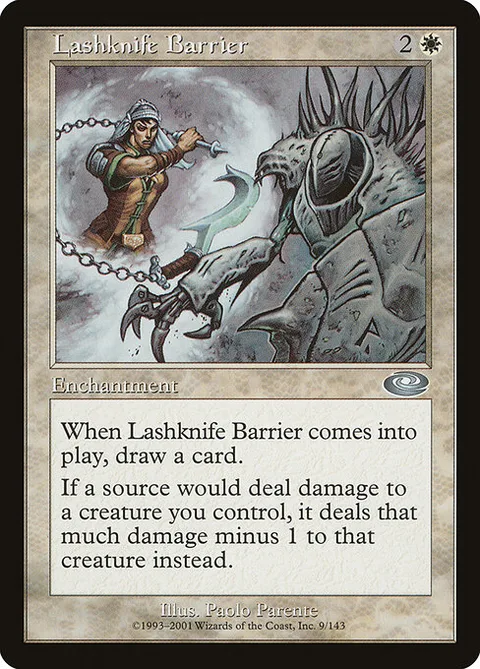 Lashknife Barrier, card 9 from Planeshift