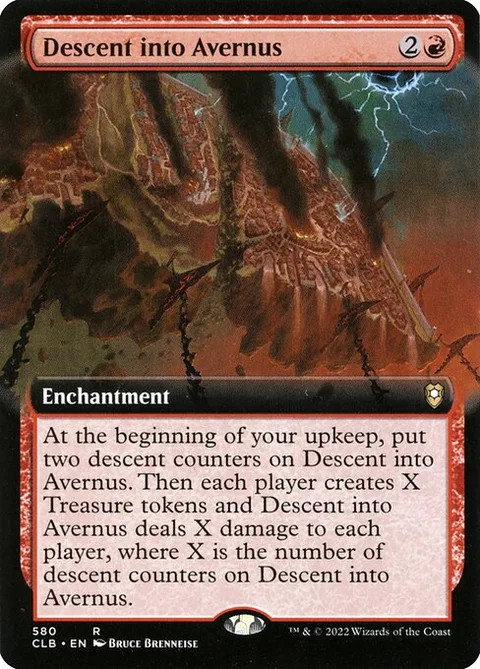 Descent into Avernus, card 580 from Commander Legends: Battle for Baldur's Gate