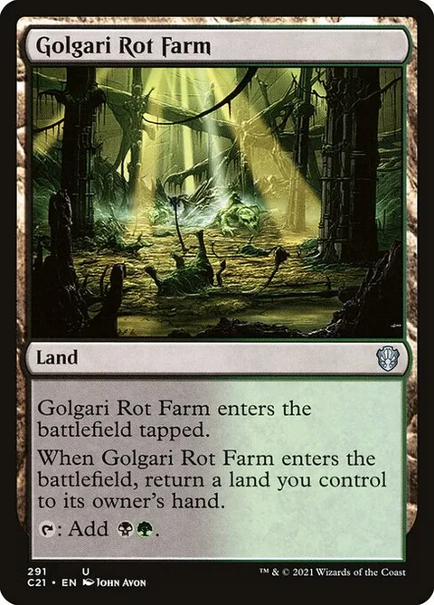 Golgari Rot Farm, card 291 from Commander 2021