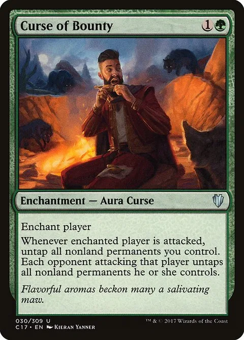 Curse of Bounty, card 30 from Commander 2017