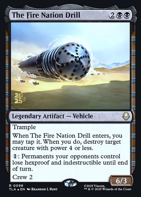 The Fire Nation Drill, carte 98s de Avatar: The Last Airbender Promos