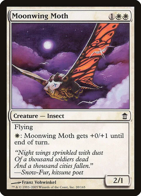 Moonwing Moth, carte 20 de Saviors of Kamigawa