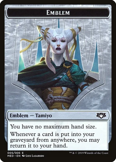 Tamiyo, the Moon Sage Emblem, card R5 from Mythic Edition Tokens
