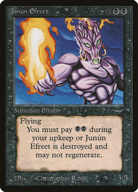 Junún Efreet, card 28 from Arabian Nights