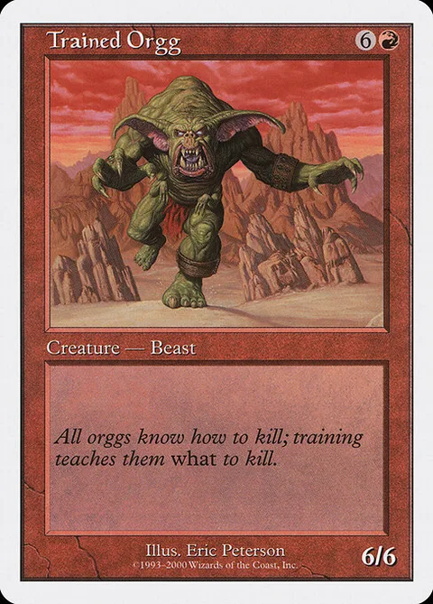 Trained Orgg, card 37 from Starter 2000