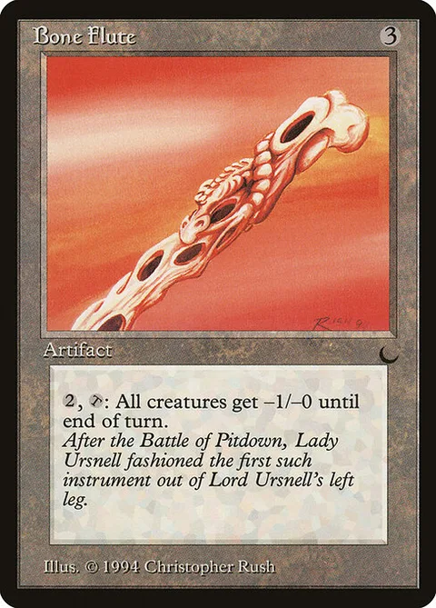 Bone Flute, card 97 from The Dark