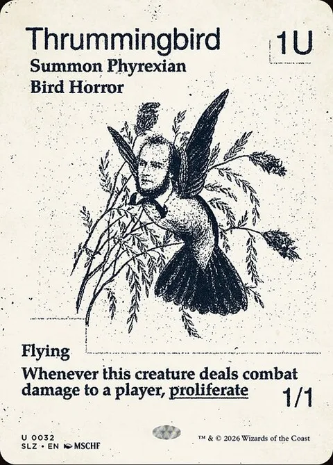 Thrummingbird, card 32 from The Zeta Set