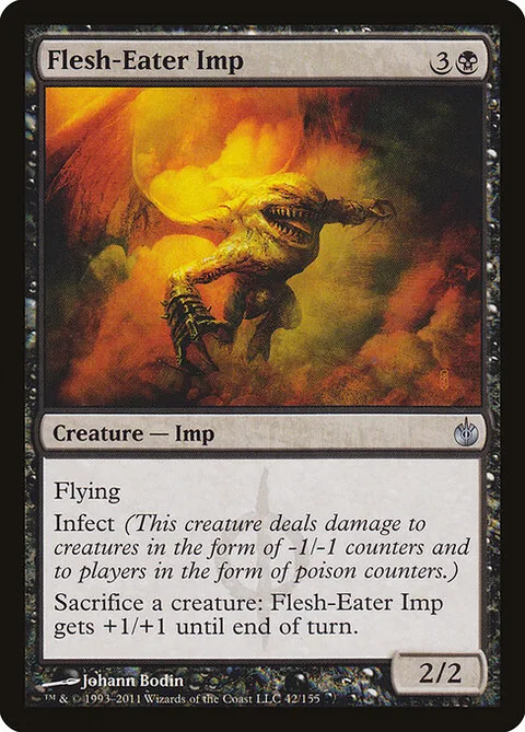 Flesh-Eater Imp, carte 42 de Mirrodin Besieged