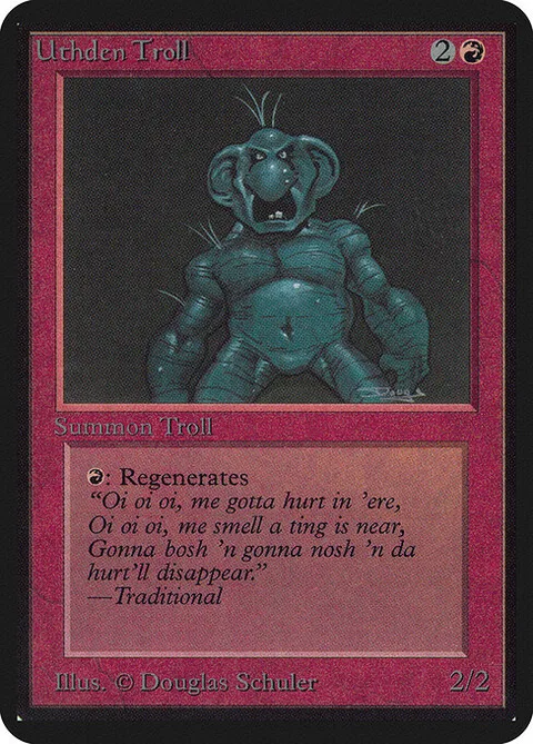 Uthden Troll, card 180 from Limited Edition Alpha