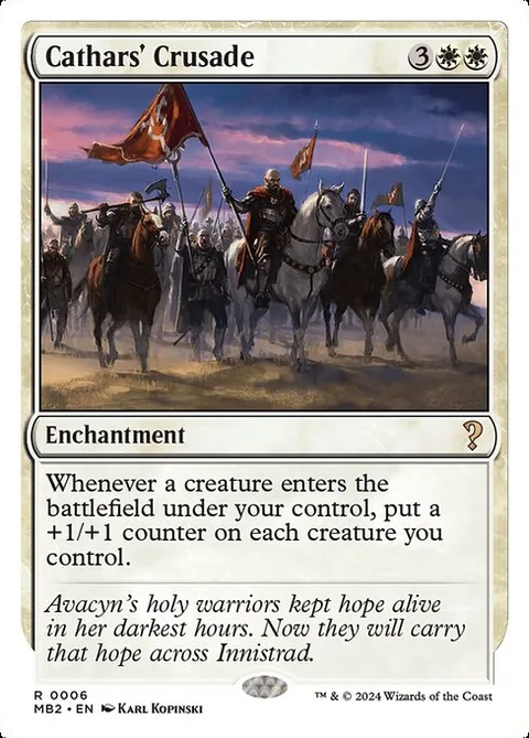 Cathars' Crusade, card 6 from Mystery Booster 2