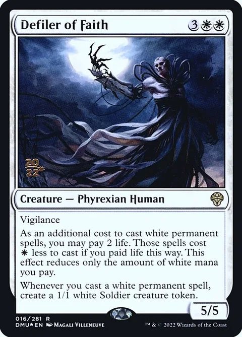 Defiler of Faith, card 16s from Dominaria United Promos