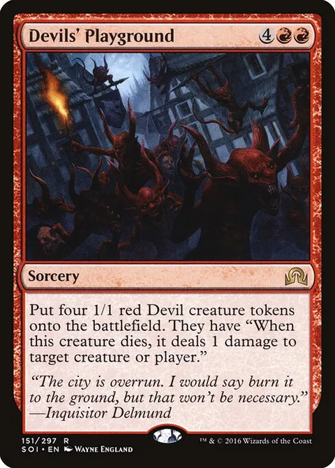 Devils' Playground, card 151 from Shadows over Innistrad