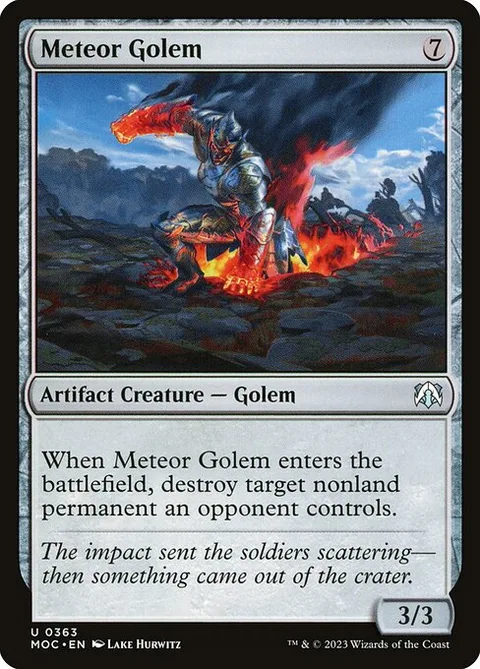 Meteor Golem, carte 363 de March of the Machine Commander