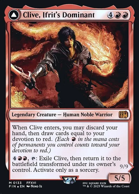 Clive, Ifrit's Dominant // Ifrit, Warden of Inferno, card 133s from Final Fantasy Promos
