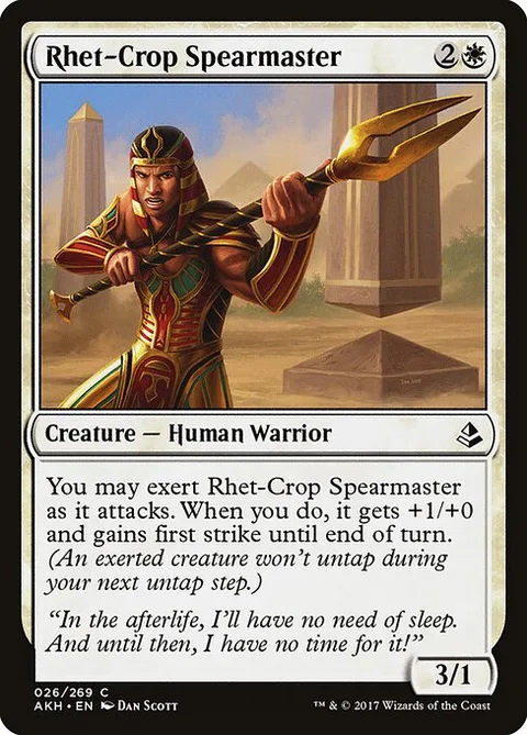 Rhet-Crop Spearmaster, carte 26 de Amonkhet