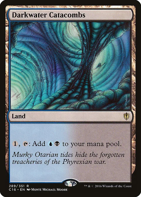 Darkwater Catacombs, card 289 from Commander 2016