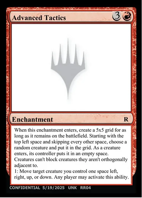 Advanced Tactics, card RR04g from Unknown Event