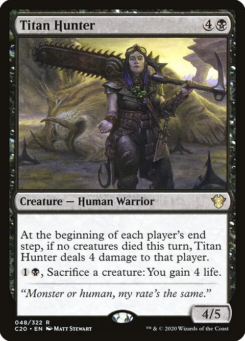 Titan Hunter, card 48 from Commander 2020