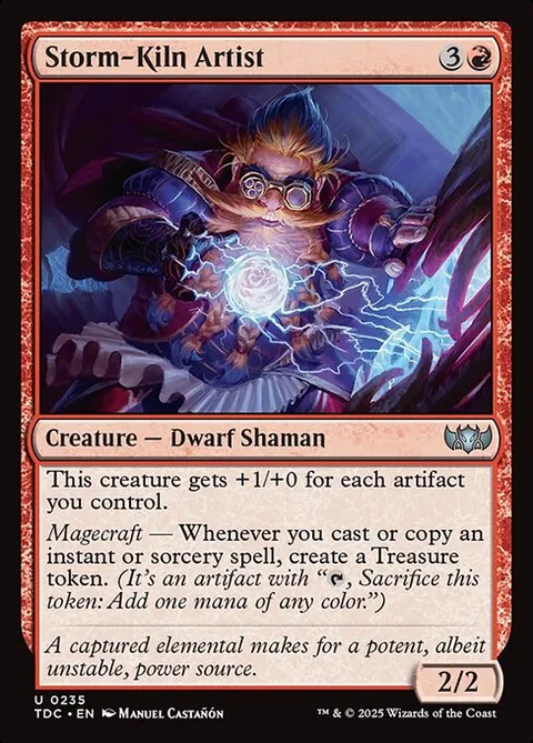 Storm-Kiln Artist, card 235 from Tarkir: Dragonstorm Commander