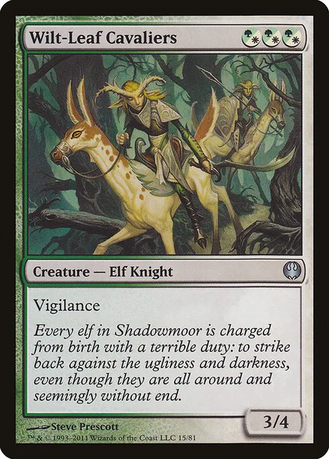 Wilt-Leaf Cavaliers, carte 15 de Duel Decks: Knights vs. Dragons