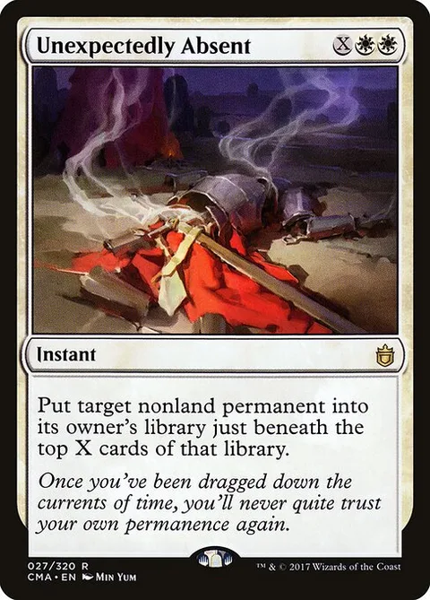 Unexpectedly Absent, card 27 from Commander Anthology
