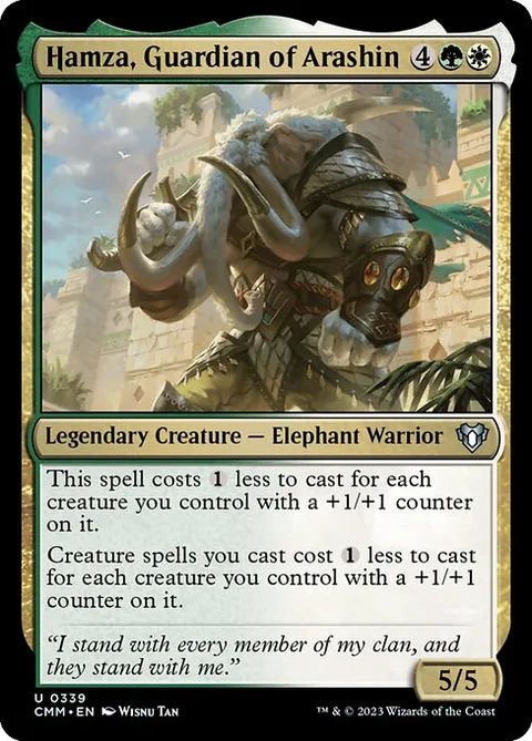 Hamza, Guardian of Arashin, card 339 from Commander Masters