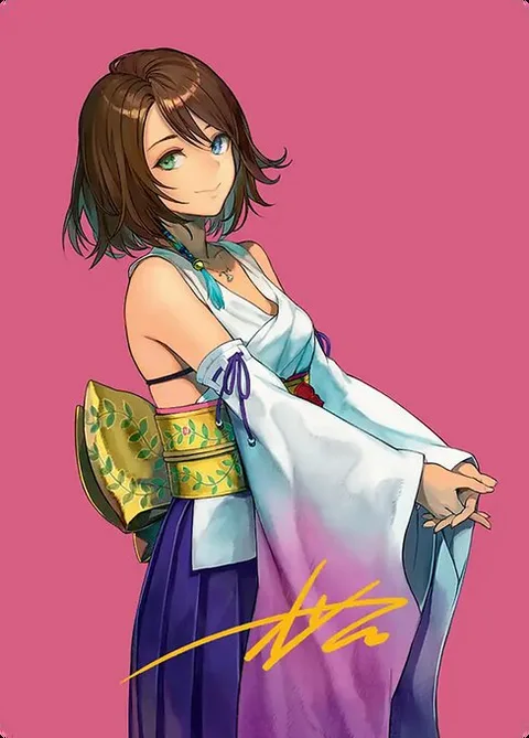 Yuna, Hope of Spira // Yuna, Hope of Spira, card 48 from Final Fantasy Art Series