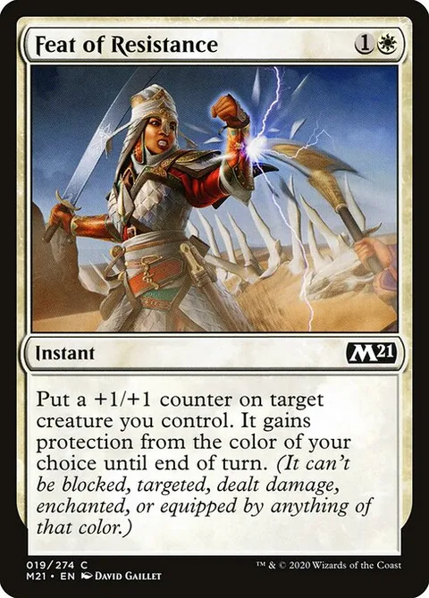 Feat of Resistance, card 19 from Core Set 2021
