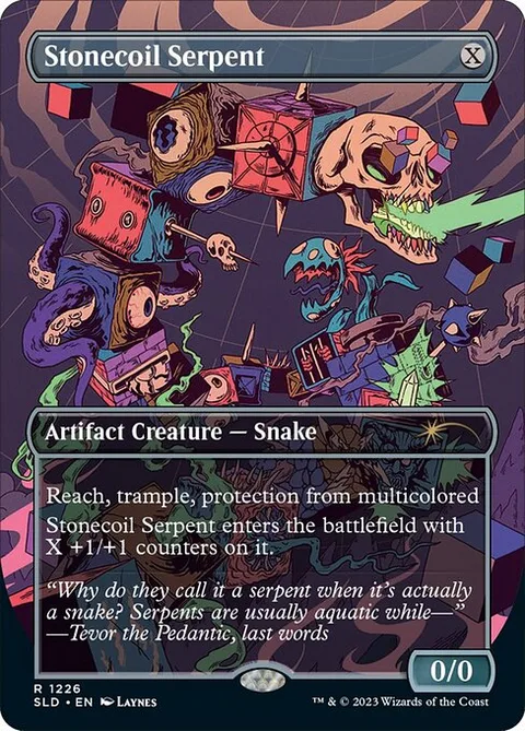 Stonecoil Serpent, card 1226 from Secret Lair Drop