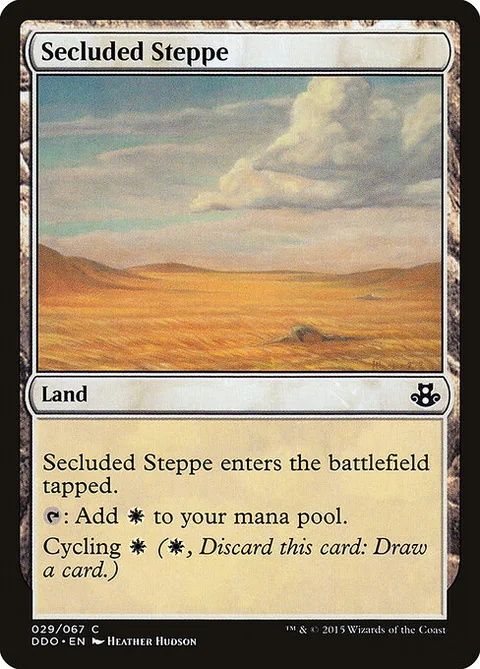 Secluded Steppe, card 29 from Duel Decks: Elspeth vs. Kiora