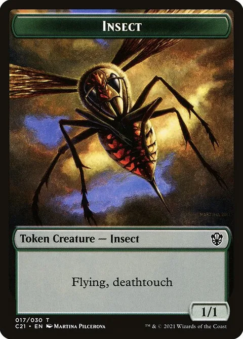 Insect, carte 17 de Commander 2021 Tokens