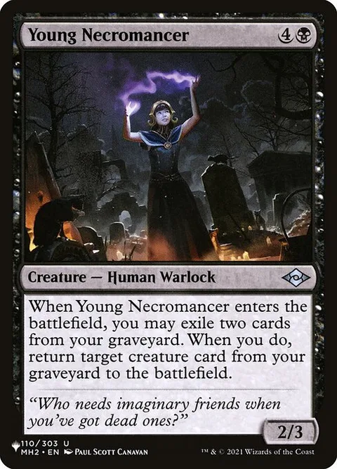 Young Necromancer, card MH2-110 from The List