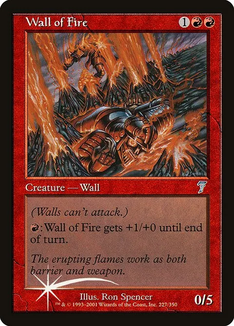 Wall of Fire, carte 227★ de Seventh Edition