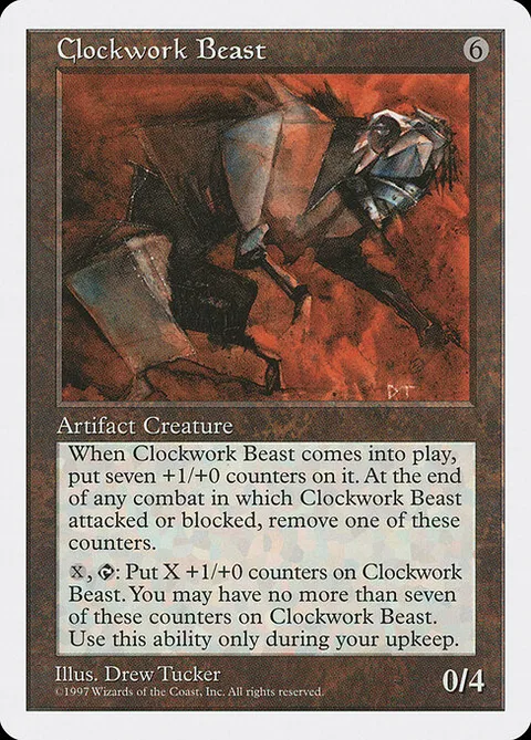 Clockwork Beast, card 356 from Fifth Edition